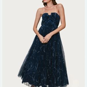 Size 6 - Hutch Strapless Midnight Blue Dress-optional straps sold separately